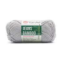 Пряжа YarnArt 'Jeans bamboo' 50гр 150м (50% бамбук, 50% полиакрил) (127 светло-серый)