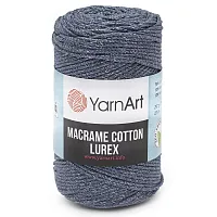 Пряжа YarnArt 'Macrame cotton Lurex' 250гр 205м (75% хлопок, 13% полиэстер, 12% металлик) (730 джинсовый)