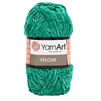 Пряжа YarnArt 'Velour' 100г 170м (100% микрополиэстер) (856 изумрудный)