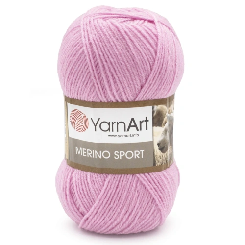 Пряжа YarnArt 'Merino Sport' 100гр 400м (50% шерсть, 50% акрил) (784 розовый)