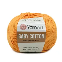 Пряжа YarnArt 'Baby Cotton' 50гр 165м (50% хлопок, 50% акрил) (425 темно-желтый)