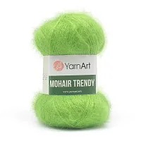 Пряжа YarnArt 'Mohair trendy' 100гр 220м (50% мохер, 50% акрил) (137 весеений зеленый)