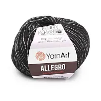 Пряжа YarnArt 'Allegro' 50гр 145м (13% шерсть, 41% полиамид, 46% акрил) (714 черный меланж)