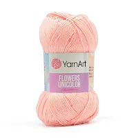 Пряжа YarnArt 'Flowers Unicolor' 50гр 200м (55% хлопок, 45% полиакрил) (734 нежный розовый)