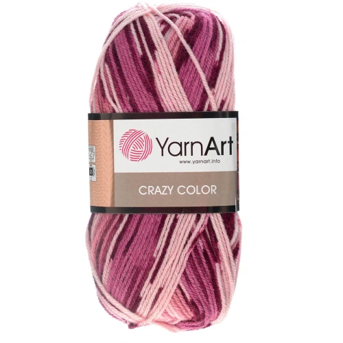 Пряжа YarnArt 'Crazy color' 100гр 260м (25% шерсть,75% акрил) (136 секционный)