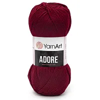 Пряжа YarnArt 'Adore' 100гр 280м (100% акрил с эффектом анти-пиллинга) (353 бордо)