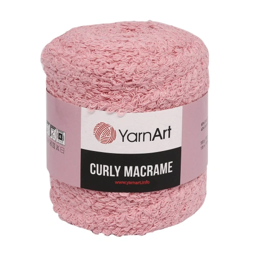 Пряжа YarnArt 'Curly Macrame' 500гр 195м (60% хлопок, 40% вискоза и полиэстер) (762 розовый)