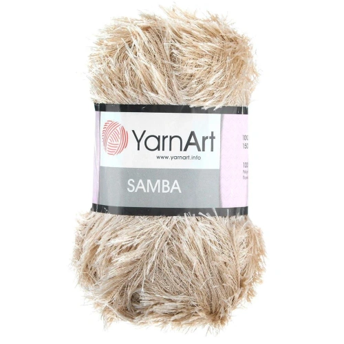 Пряжа YarnArt 'Samba' травка 100гр 150м (100% полиэстер) (04 светлый бежевый)