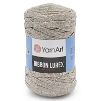 Пряжа YarnArt 'Ribbon Lurex' 250гр 110м (60% хлопок, 20% вискоза, полиэстер, 20% металлик) (725 серо-бежевый)