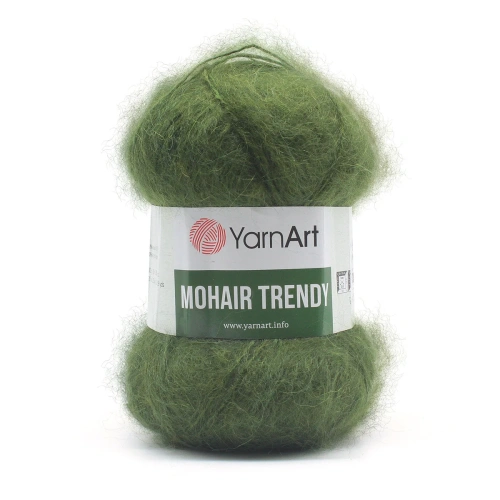 Пряжа YarnArt 'Mohair trendy' 100гр 220м (50% мохер, 50% акрил) (111 хаки)