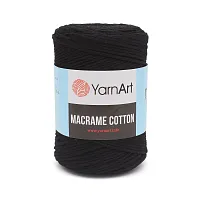 Пряжа YarnArt 'Macrame Cord 3мм' 250гр 85м (60% хлопок, 40% вискоза и полиэстер) (750 черный)