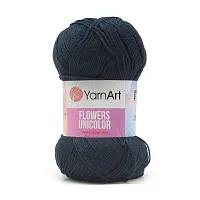 Пряжа YarnArt 'Flowers Unicolor' 50гр 200м (55% хлопок, 45% полиакрил) (753 индиго)