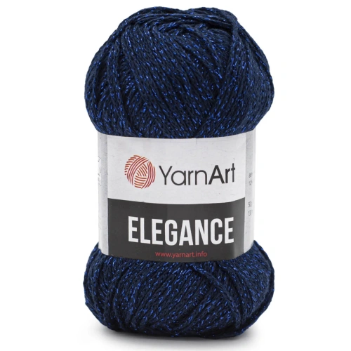 Пряжа YarnArt 'Elegance' 50гр 130м (88% хлопок, 12% металлик) (105 темно-синий)