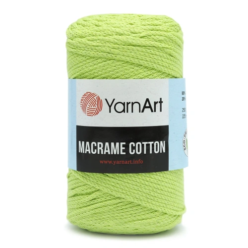 Пряжа YarnArt 'Macrame Cotton' 250гр 225м (80% хлопок, 20% полиэстер) (755 св-зеленый)