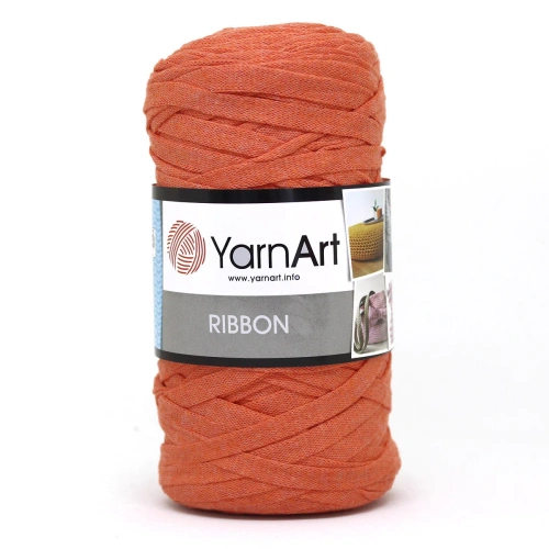 Пряжа YarnArt 'Ribbon' 250гр 125м (60% хлопок, 40% вискоза и полиэстер) (770 коралл)