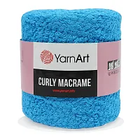 Пряжа YarnArt 'Curly Macrame' 500гр 195м (60% хлопок, 40% вискоза и полиэстер) (763 ярко-голубой)