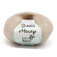 Пряжа Astra Premium 'Мохер' (Mohair) 25гр 190м (+/-5%) (50% кид мохер, 50% акрил) (17 светлый беж)