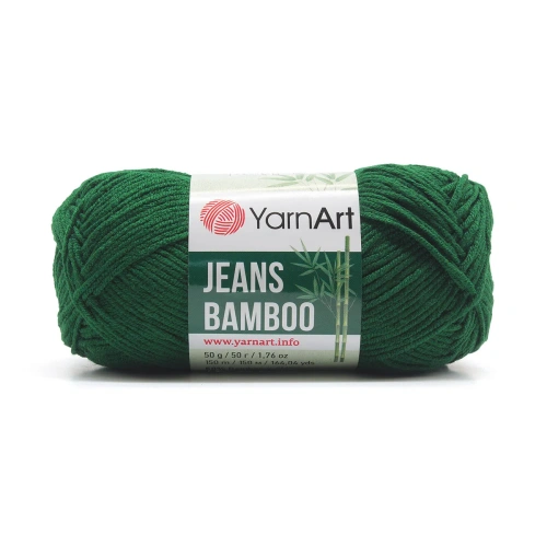 Пряжа YarnArt 'Jeans bamboo' 50гр 150м (50% бамбук, 50% полиакрил) (139 изумрудный)