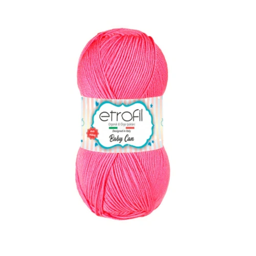 Пряжа Etrofil 'BABY CAN' 100гр 250м (100% антипиллинговый акрил) (80032 темно-розовый)