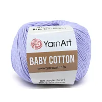 Пряжа YarnArt 'Baby Cotton' 50гр 165м (50% хлопок, 50% акрил) (417 светло-сиреневый)