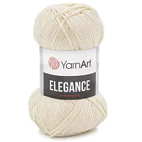 Пряжа YarnArt 'Elegance' 50гр 130м (88% хлопок, 12% металлик) (118 молочный)