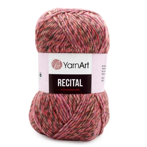 Пряжа YarnArt 'Recital' 150гр 330м (9% альпака, 10% шерсть, 9% вискоза, 72% акрил) (662 меланж)