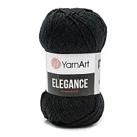 Пряжа YarnArt 'Elegance' 50гр 130м (88% хлопок, 12% металлик) (104 черный)