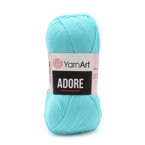 Пряжа YarnArt 'Adore' 100гр 280м (100% акрил с эффектом анти-пиллинга) (342 светло-бирюзовый)