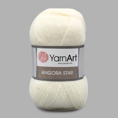 Пряжа YarnArt 'Angora Star' 100гр 500м (20% тонкая шерсть, 80% акрил) (502 молочный)