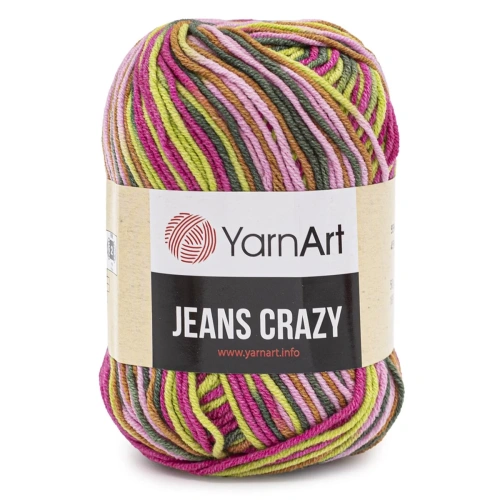 Пряжа YarnArt 'Jeans Crazy' 50гр 160м (55% хлопок, 45% полиакрил) (7206 секционный)