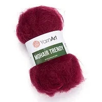 Пряжа YarnArt 'Mohair trendy' 100гр 220м (50% мохер, 50% акрил) (109 бордо)