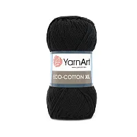 Пряжа YarnArt 'Eco Сotton XL' 200гр 220м (85% хлопок, 15% полиэстер) (761 черный)