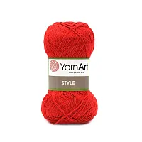 Пряжа YarnArt 'Style' 50гр 185м (67% хлопок, 33% вискоза) (675 красный)