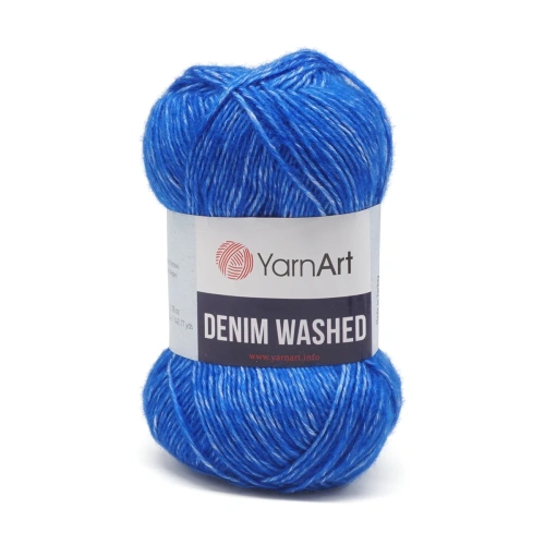 Пряжа YarnArt 'Denim Washed' 50гр 130м (70% хлопок, 30% акрил) (910 синий)