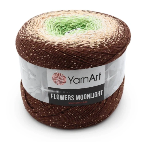 Пряжа YarnArt 'Flowers Moonlight' 260гр 1000м (53% хлопок, 43% полиакрил, 4% металлик) (3272 секционный)