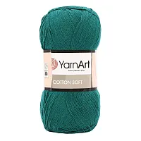 Пряжа YarnArt 'Cotton soft' 100гр 600м (55% хлопок, 45% акрил) (63 изумрудный)