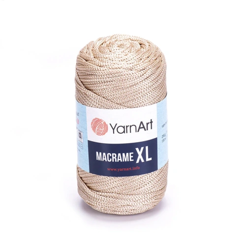 Пряжа YarnArt 'Macrame XL' 250гр 130м (100% полиэстер) (166 кофе с молоком)