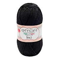 Пряжа Etrofil 'INCI' 100гр. 230м (100% акрил Premium антипиллинг) (70978 черный)