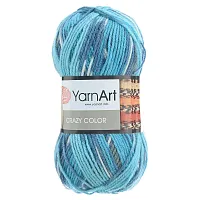 Пряжа YarnArt 'Crazy color' 100гр 260м (25% шерсть,75% акрил) (134 секционный)