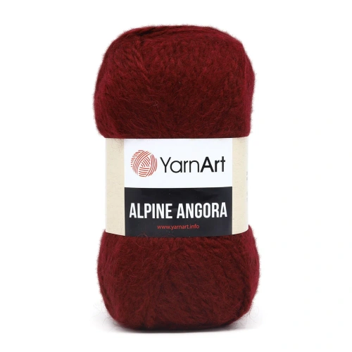 Пряжа YarnArt 'Alpine Angora' 150гр 150м (20% шерсть, 80% акрил) (341 темно-красный)