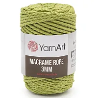 Пряжа YarnArt 'Macrame Rope 3мм' 250гр 63м (60% хлопок, 40% вискоза и полиэстер) (755 фисташковый)