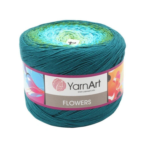 Пряжа YarnArt 'Flowers' 250гр 1000м (55% хлопок, 45% полиакрил) (256 секционный)