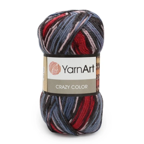 Пряжа YarnArt 'Crazy color' 100гр 260м (25% шерсть,75% акрил) (164 секционный)