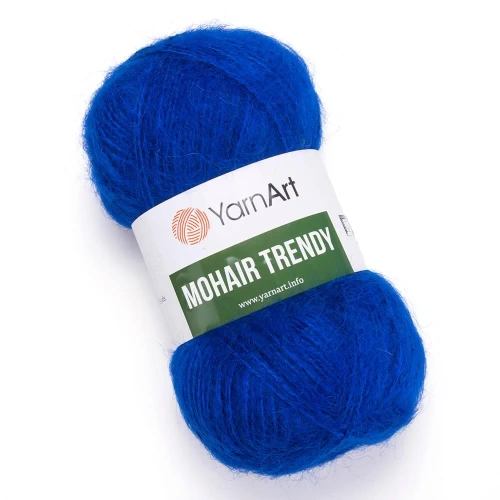 Пряжа YarnArt 'Mohair trendy' 100гр 220м (50% мохер, 50% акрил) (128 насыщенный синий)