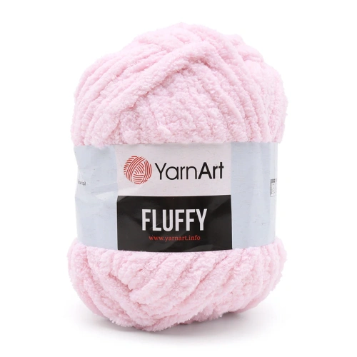 Пряжа YarnArt 'Fluffy' 150гр 70м (100% микрополиэстер) (713 нежно-розовый)