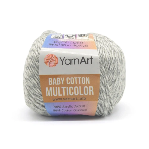 Пряжа YarnArt 'Baby cotton multicolor' 50гр 165м (50% хлопок, 50% акрил) (5202)