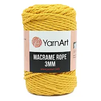 Пряжа YarnArt 'Macrame Rope 3мм' 250гр 63м (60% хлопок, 40% вискоза и полиэстер) (764 желтый)