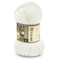 Пряжа YarnArt 'Super Merino' 100гр 300м (25% шерсть, 75% акрил) (208 белый)