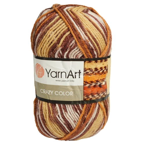 Пряжа YarnArt 'Crazy color' 100гр 260м (25% шерсть,75% акрил) (138 секционный)