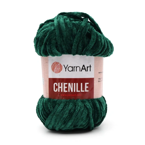 Пряжа YarnArt 'Chenille' 100гр 90м (100% микрополиэстер) (574 темно-изумрудный)